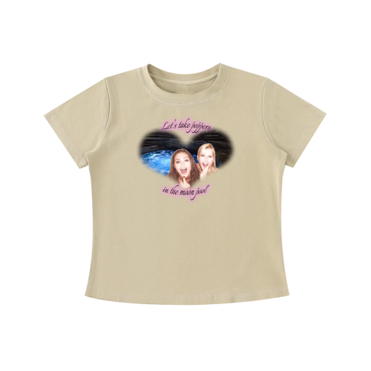 'Poppers in the moon pool' baby tee