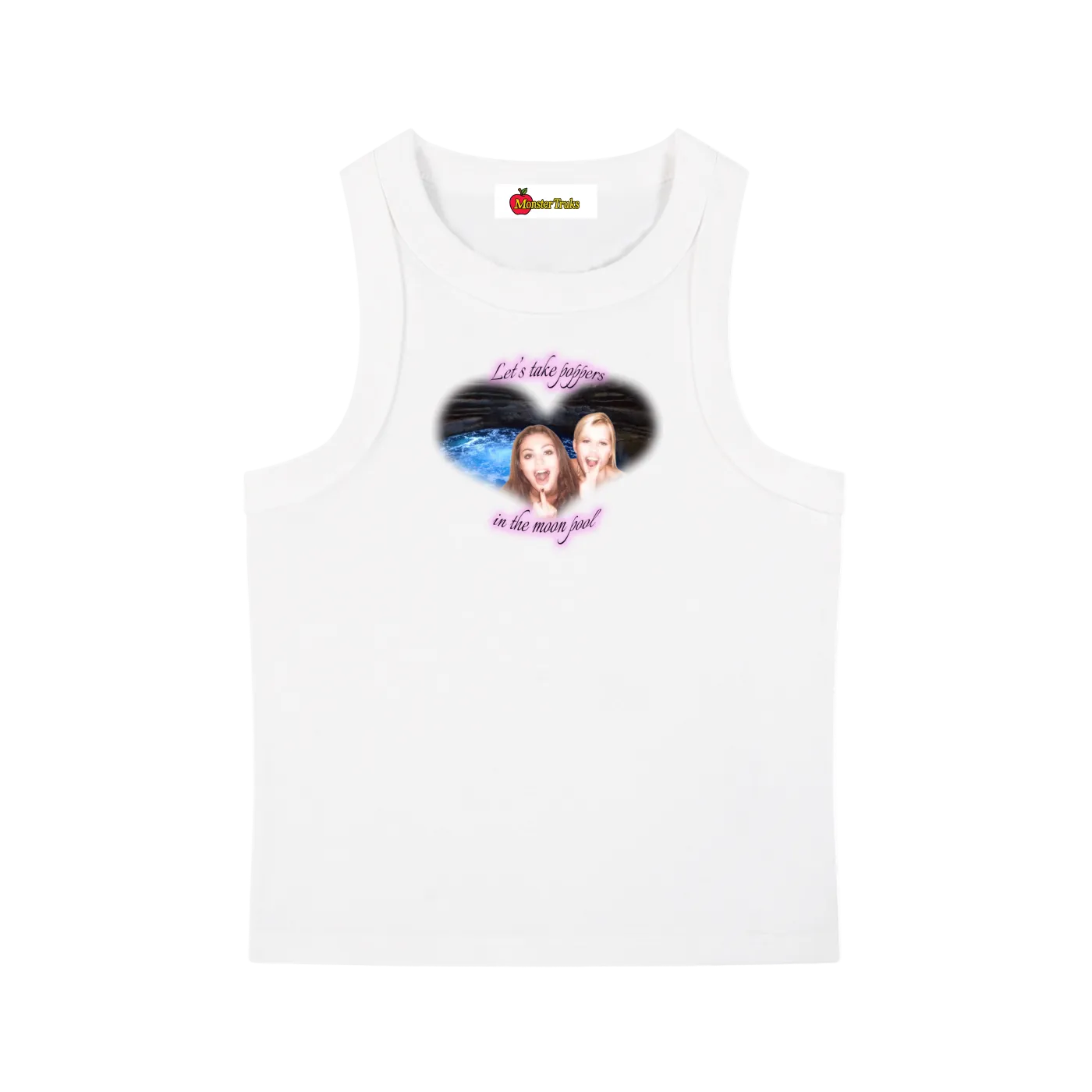 'Poppers in the moon pool' tank top