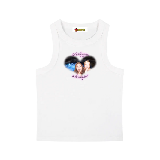 'Poppers in the moon pool' tank top