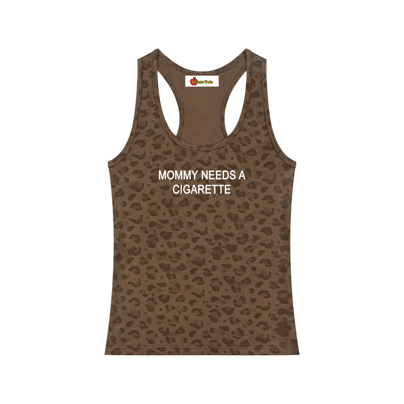 'Mommy' leopard print tank top