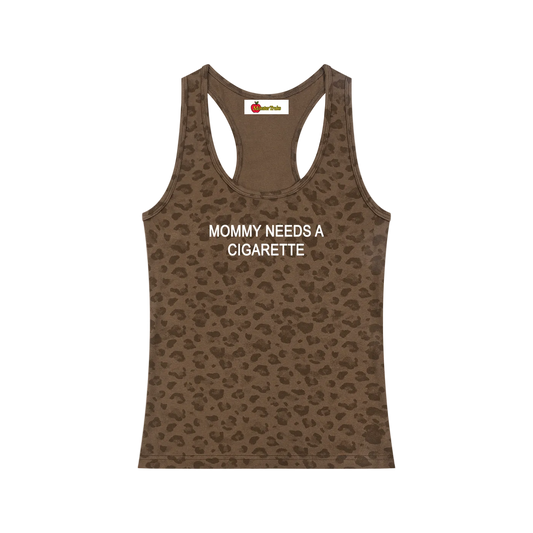'Mommy' leopard print tank top