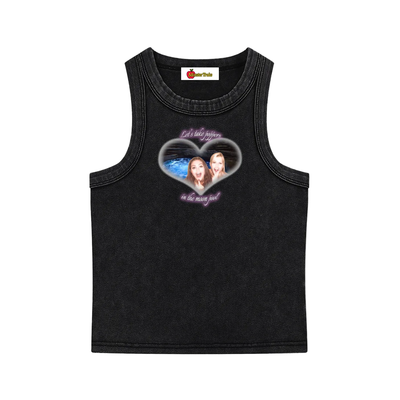 'Poppers in the moon pool' tank top