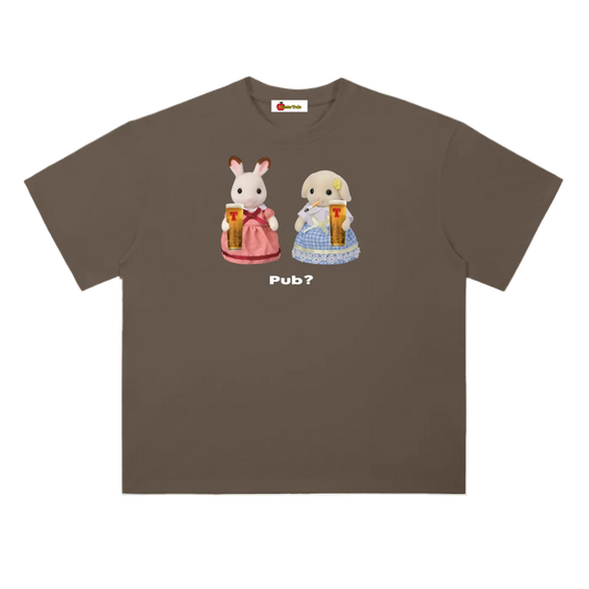 'Pub?' oversized tee