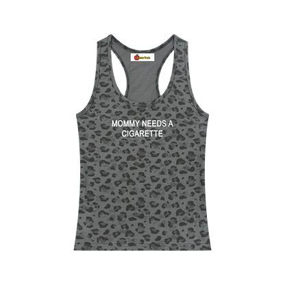 'Mommy' leopard print tank top