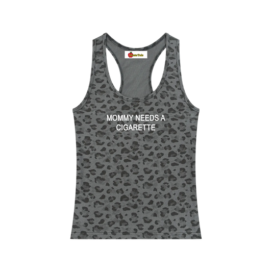 'Mommy' leopard print tank top